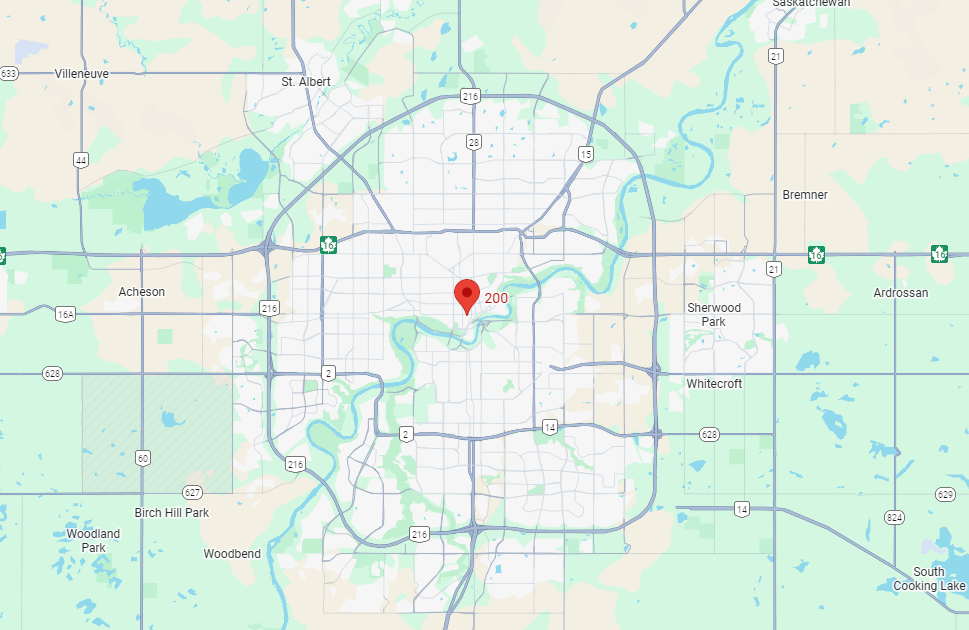 Map of Edmonton office